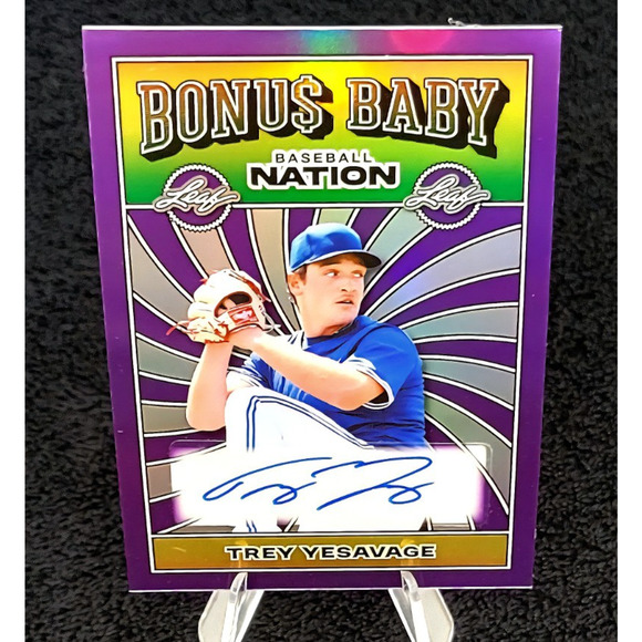 2025 Trey Yesavage 2/8 Auto Bonus Baby Toronto Blue Jays Top Prospect - Picture 1 of 3